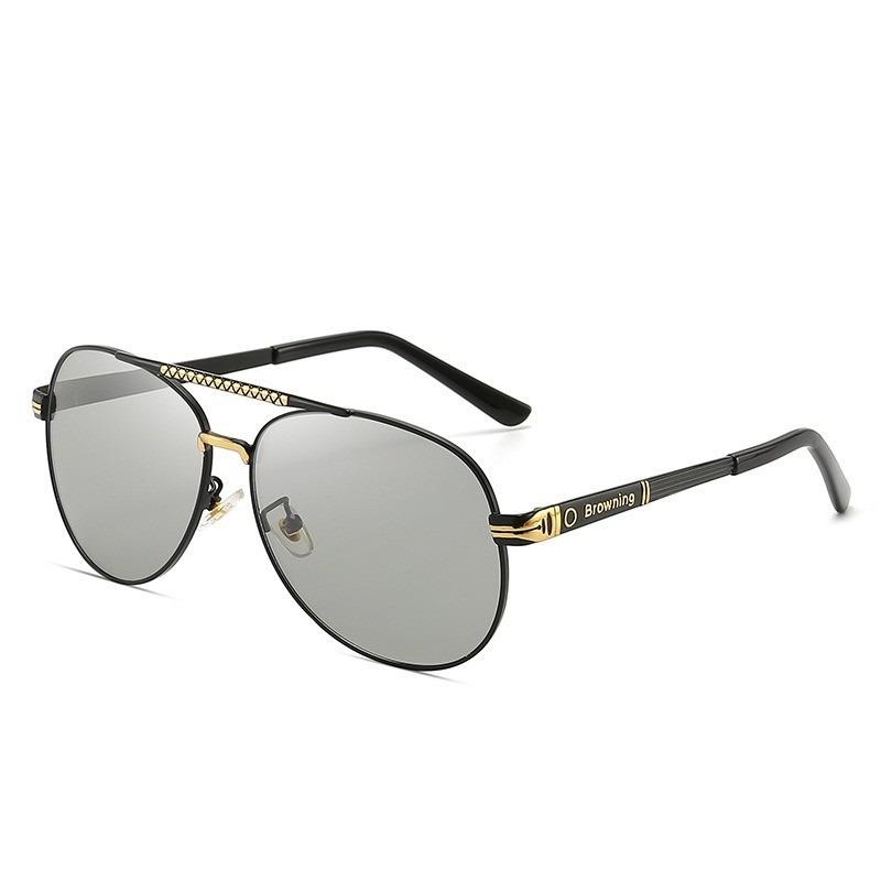 Pochromic Sunglasses UV400 Fly Light Shield Color Changing Lenses Men's Anti Glare Driving Glasses for Day and Night Use