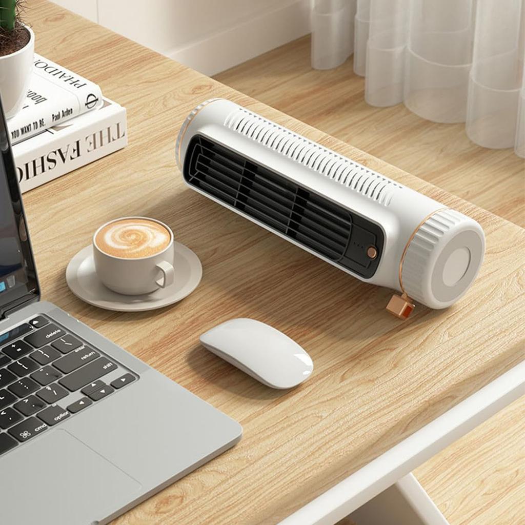 Quiet Tower Fan, Portable Automatic Remote Head Conditioner, Energy Saving & High Efficiency USB Personal Conditioner