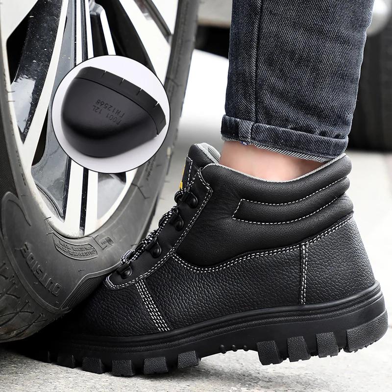 S3 Safety Shoes Men Anti-smashing, Anti-piercing, Non-slip, Anti-static, Waterproof Work Boots Steel Toe Shoes Indestructible