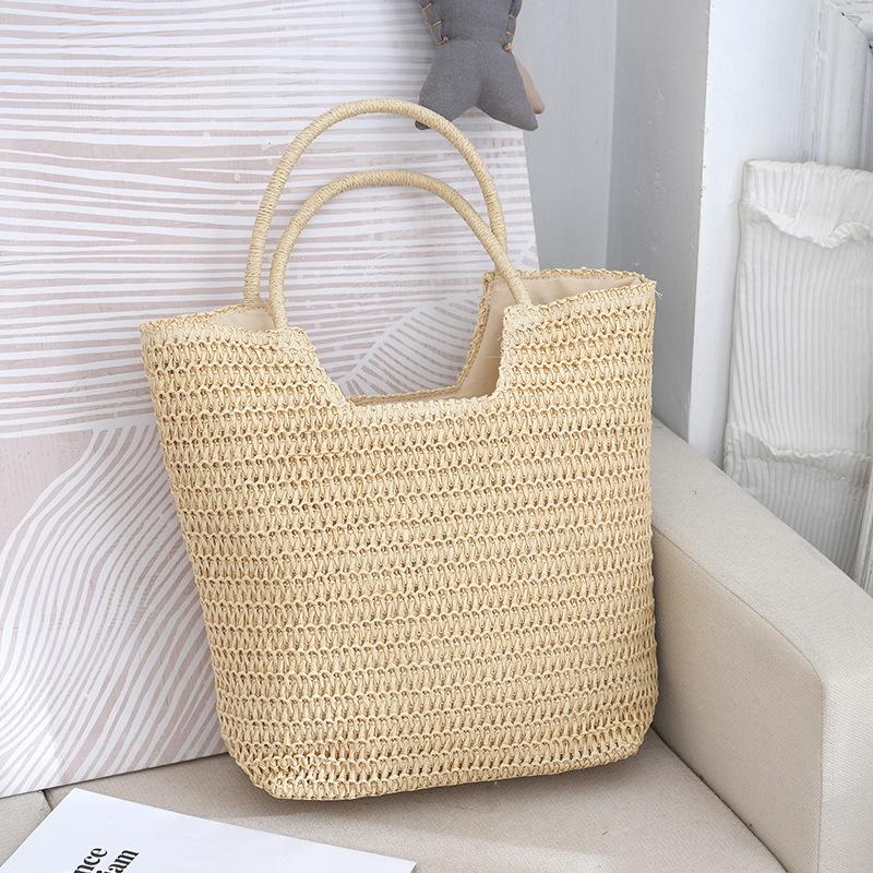 French Handbag Wholesale Hand-woven Bag Straw Bag Hand Satchel Women's Seaside Beach Vacation Bag Handbag