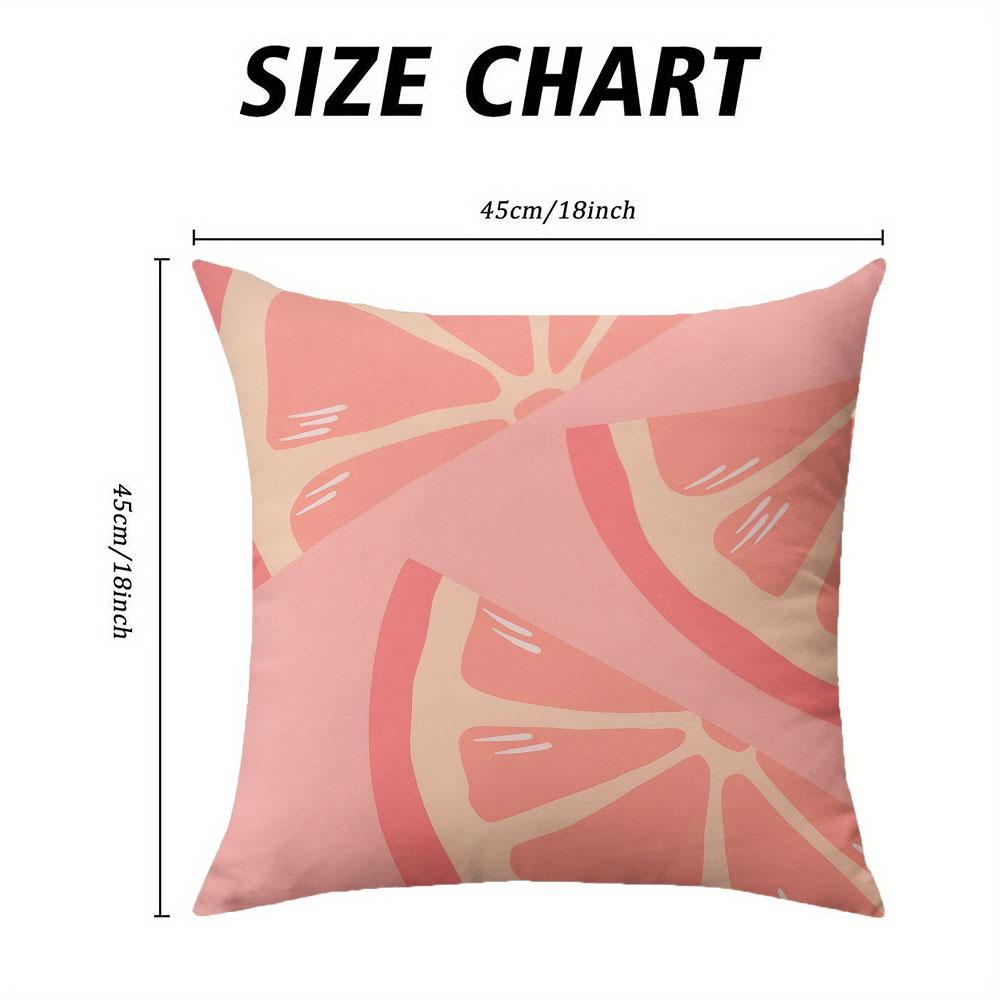 Grapefruit Slice square Jacquard Pillow Cover for Sofa Office Waist Cushion Cover Home Decorative Pillowcase