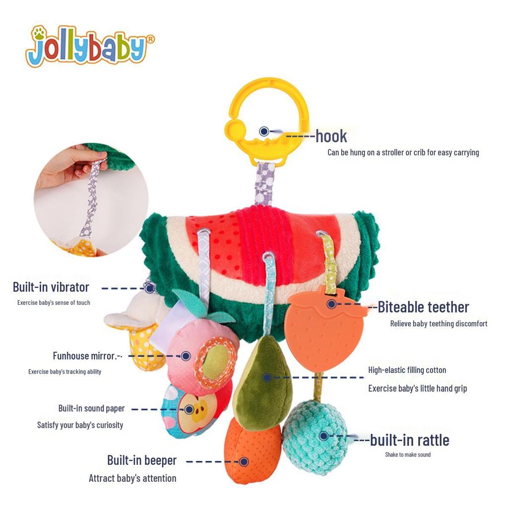 Jollybaby Stroller Hanging Toy - Baby Soothing & Colorful Pull-Along Ornament