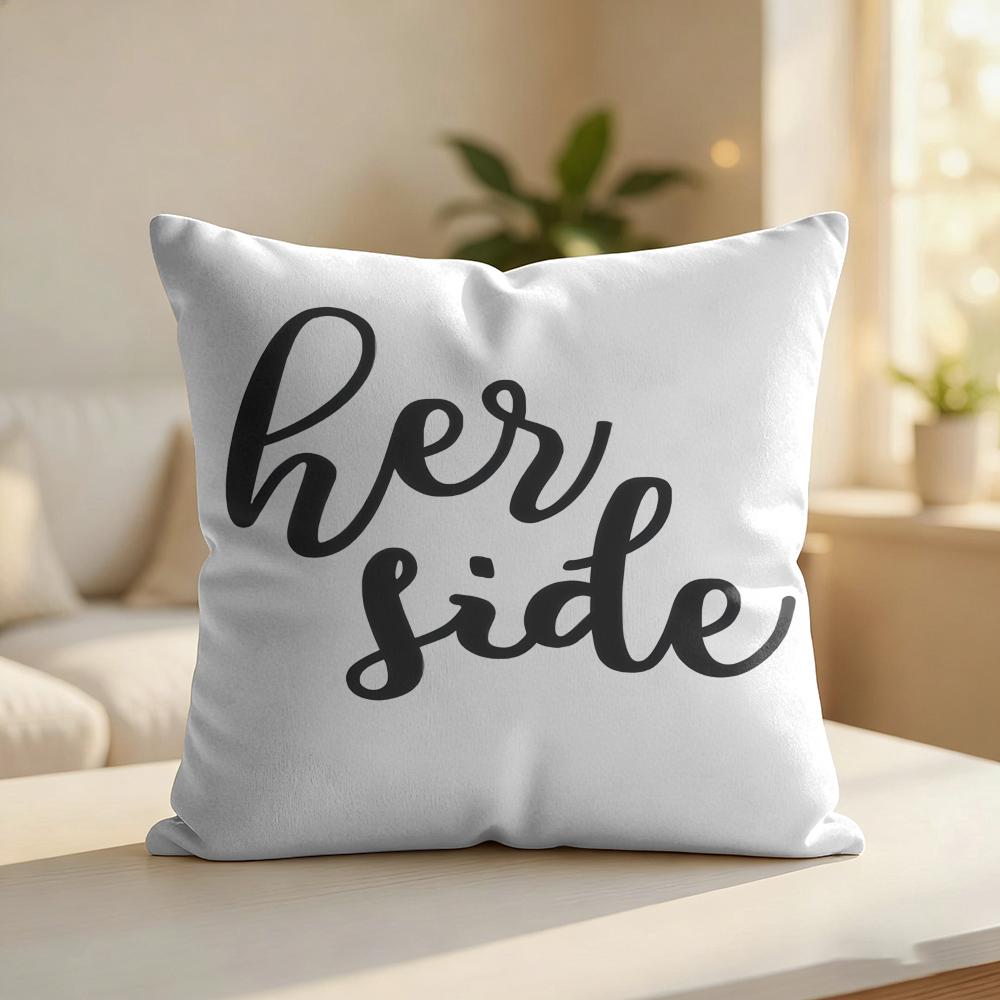 Finlay Noa Simple Words Ins Cushion Cover Silky Short Plush Invisible Zipper Dustproof Sofa Pillow Case For Home Decor