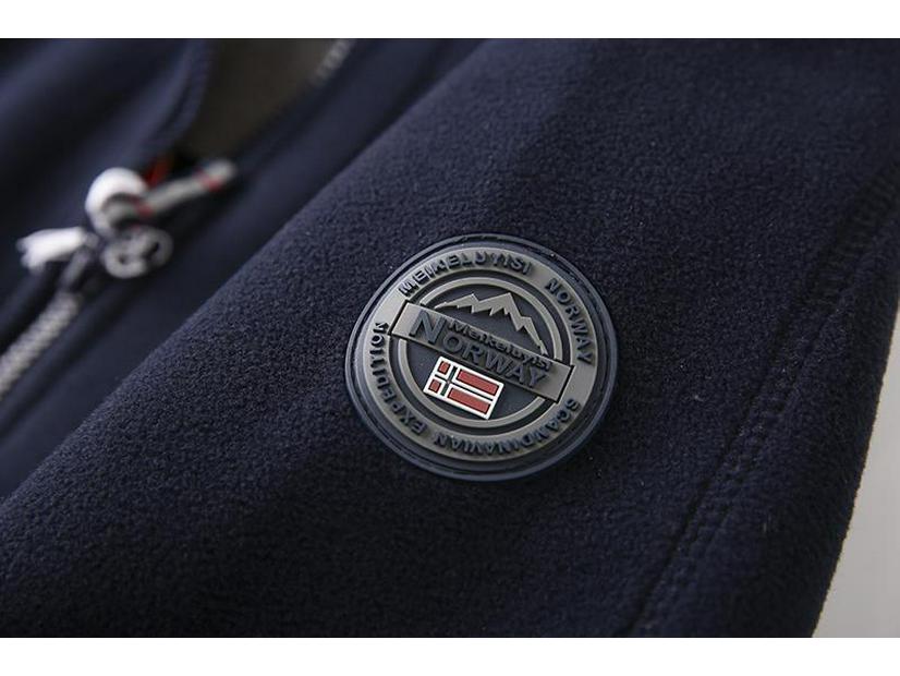 Herren Norwegen Plüsch Doppelseitige Fleecejacke: Warme, lässige, locker sitzende Überbekleidung in Übergröße für Herbst/Winter