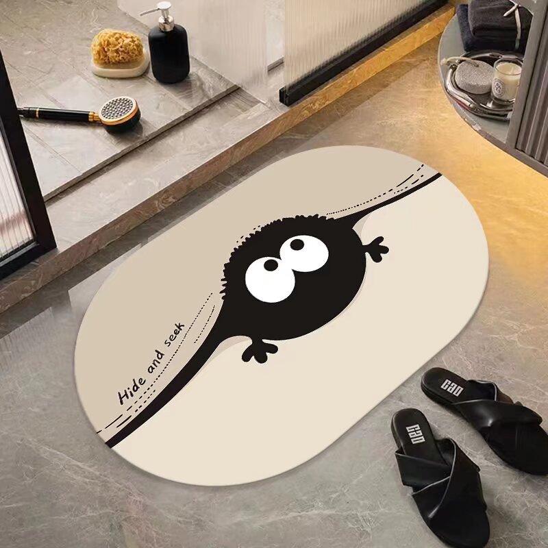 Diatom mud non-slip floor mat, absorbent mat, bathroom anti-mat, toilet, toilet door foot pad, household bathroom