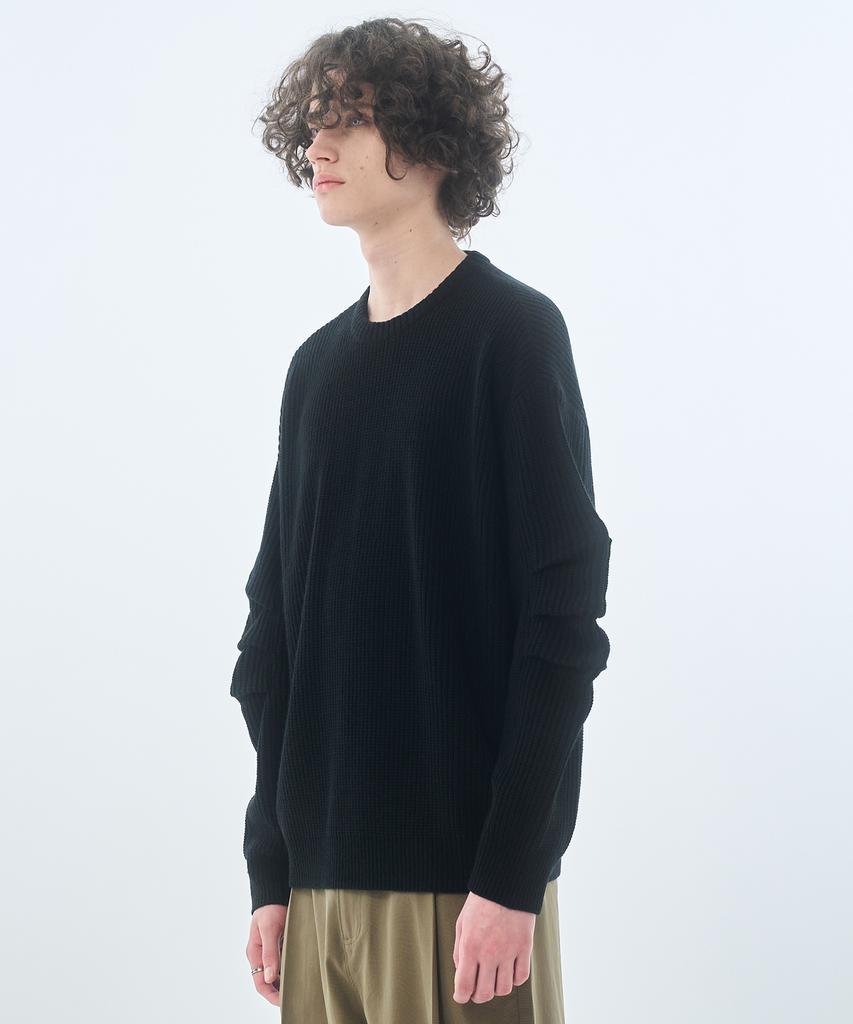 ZENSAI Oversized Crew Neck Knit Black