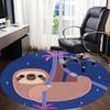 1 Stück Faultier Regenwald Büro Runder Teppich, Unter Bürostühlen Schlafzimmer Wohnzimmer Heimdekoration, Raumdeko