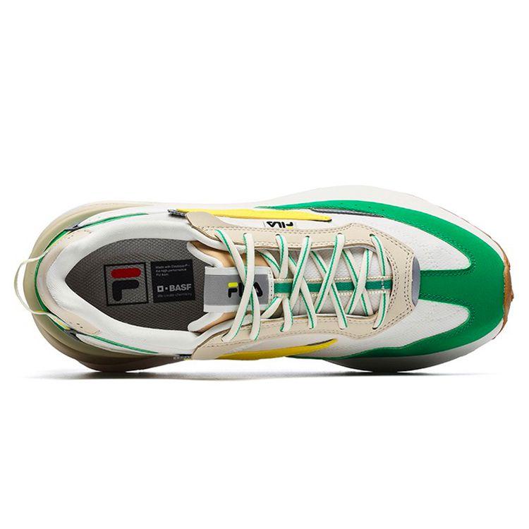 FILA Jogger 3 Retro Shock Absorbing Durable Breathable Low Top Casual Shoes Men sneaker White Green F12M232148FGJ