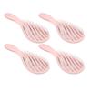 4Pcs Curved Vented Hair Brush Professional Soft Needle Detangling Hairbrush for Faster Blow Drying
