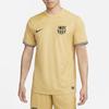 Nike Barcelona 22/23 Season Away Game Short Sleeve Soccer Jersey Men Tops Yellow DJ7675-715