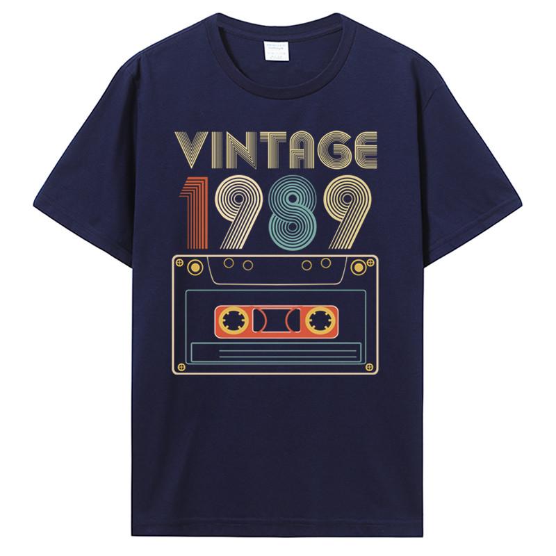 New Men T-shirt Vintage 1985 1986 1987 1988 1989 Tshirt Women T Shirt Men Cotton Tees Hip Hop Harajuku Streetwear