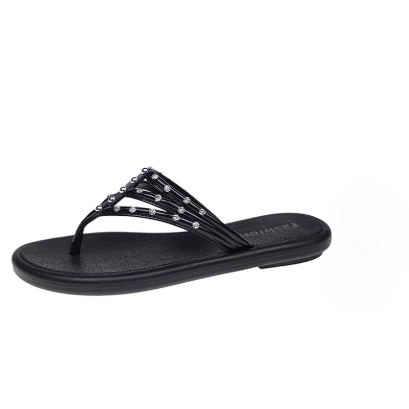 

Модные женские новые летние высококачественные износостойкие шлепанцы с открытым носком на плоской подошве 2025 для улицы, пляжа, отпуска, женские сандалии 41