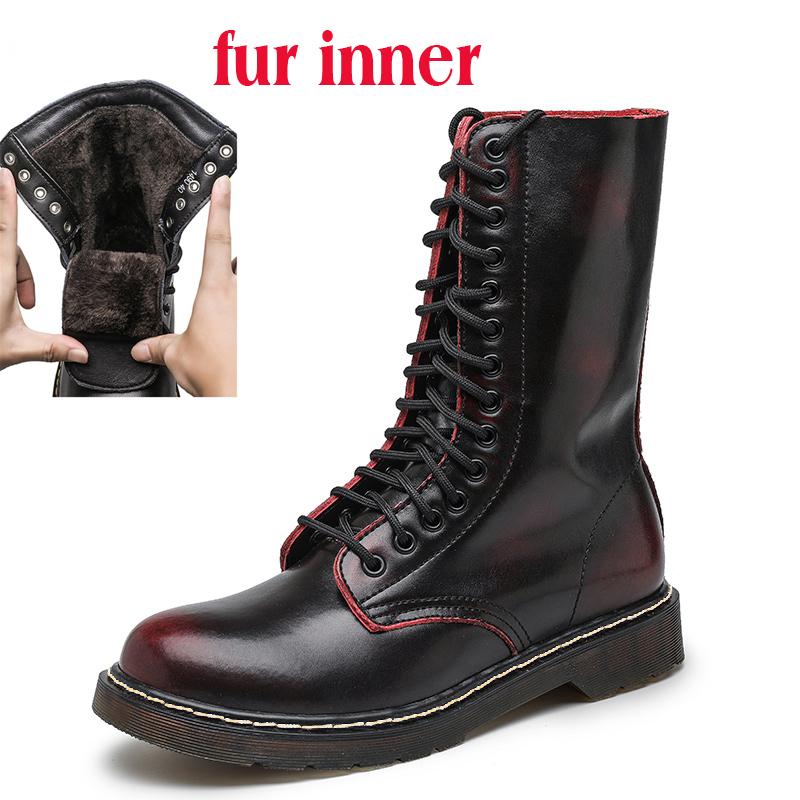 Stivali da uomo a metà polpaccio Stivali alti da lavoro Stivali da moto per esterni per coppie Stivali da donna taglia grande Stivali invernali in cotone felpato