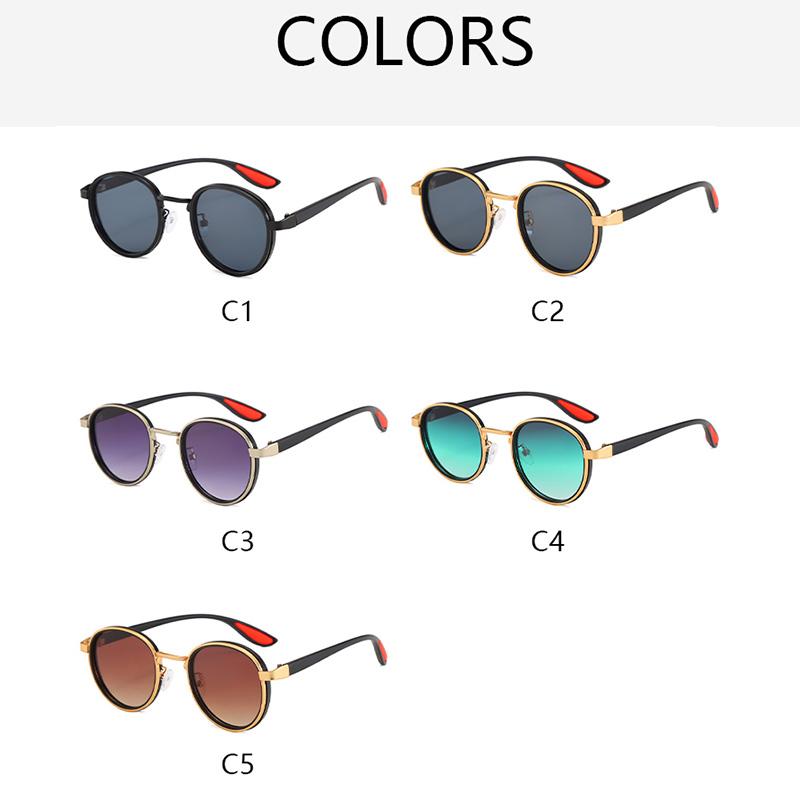 Vintage Punk Round Sunglasses Women Men Fashion Luxury Brand Designer Sun Glasses Leisure Outdoor Travel Man Glasses Uv400