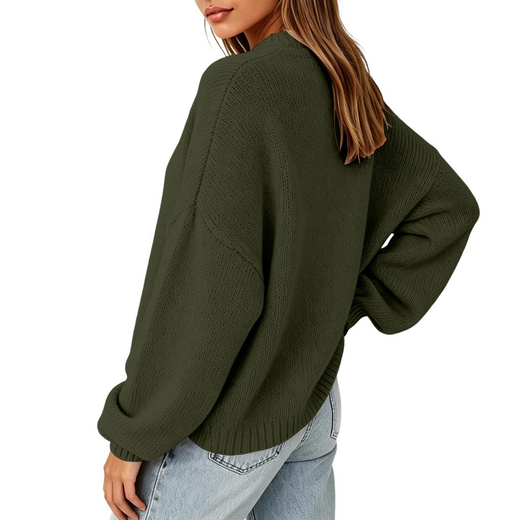 Women's Thick Knit Winter Pullover Sweater Top