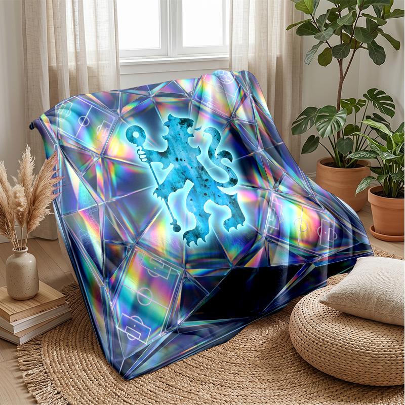 Chelsea FC Theme blanket Soft Flannel Blanket Plush Throw Blanket Cozy Sofa Bed Blanket for Home Decor