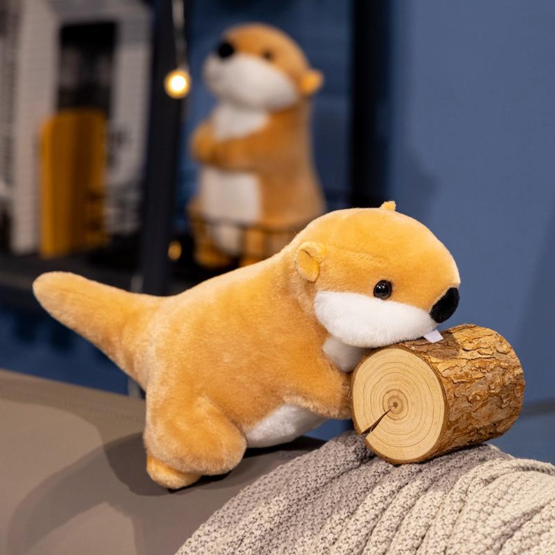 Simulation 20cm Marmot Groundhog Beaver Artificial Plush Toy Decor Funny Animals Toys Birthday Halloween Presents for Boys Girls