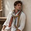 Lenço Estola Artístico Vintage, Dupla Utilização para Primavera, Outono e Inverno, Lenço Quente, Acessório de Pescoço Versátil para Homens e Mulheres