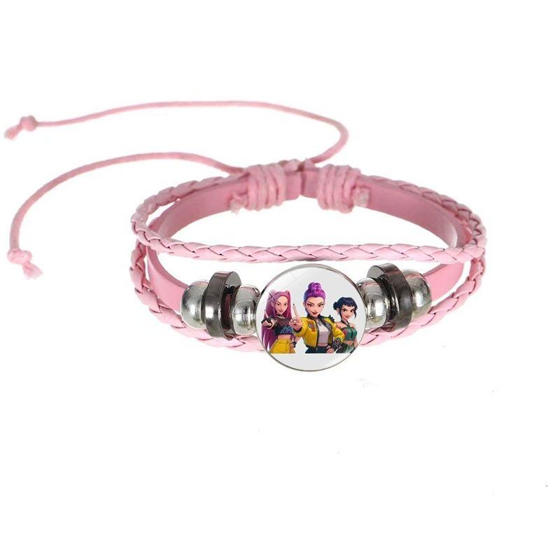 Das Hexenjäger-Team Armband, Zeitstein-Armband, Modisches Rosa-Schwarzes Armband