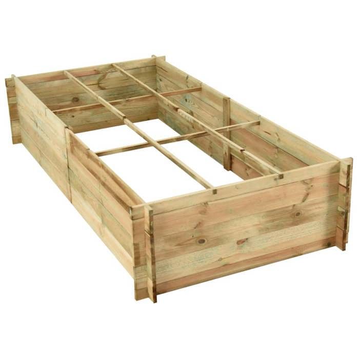 VidaXL Jardinière pour légumes Bois de pin imprégné 197x100x40 cm