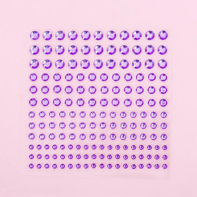 1Sheet 165Pcs 3456Mm Rhinestone Stickers Crystal Jewels Stickers Self Adhesive Face Body Gem Stickers Diy Decorative Crafts