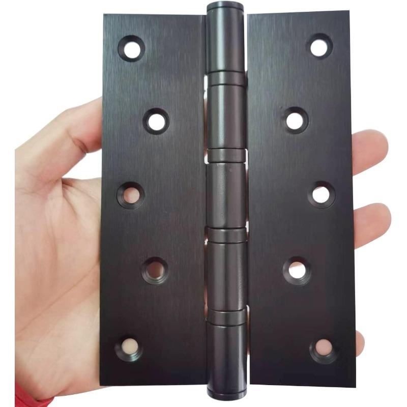 6Inch Stainless Steel Hinge for Wooden Door Black Duty Black Quiet Bearing Flat Swing Hardware