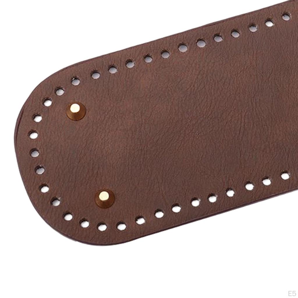 Bottom for Crochet, 1PC PU with Feet, Leather Holes Knitting Purse ,
