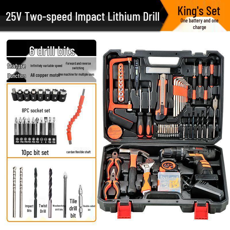 Multifunctional Electric Drill Set for Household & Car Repairs