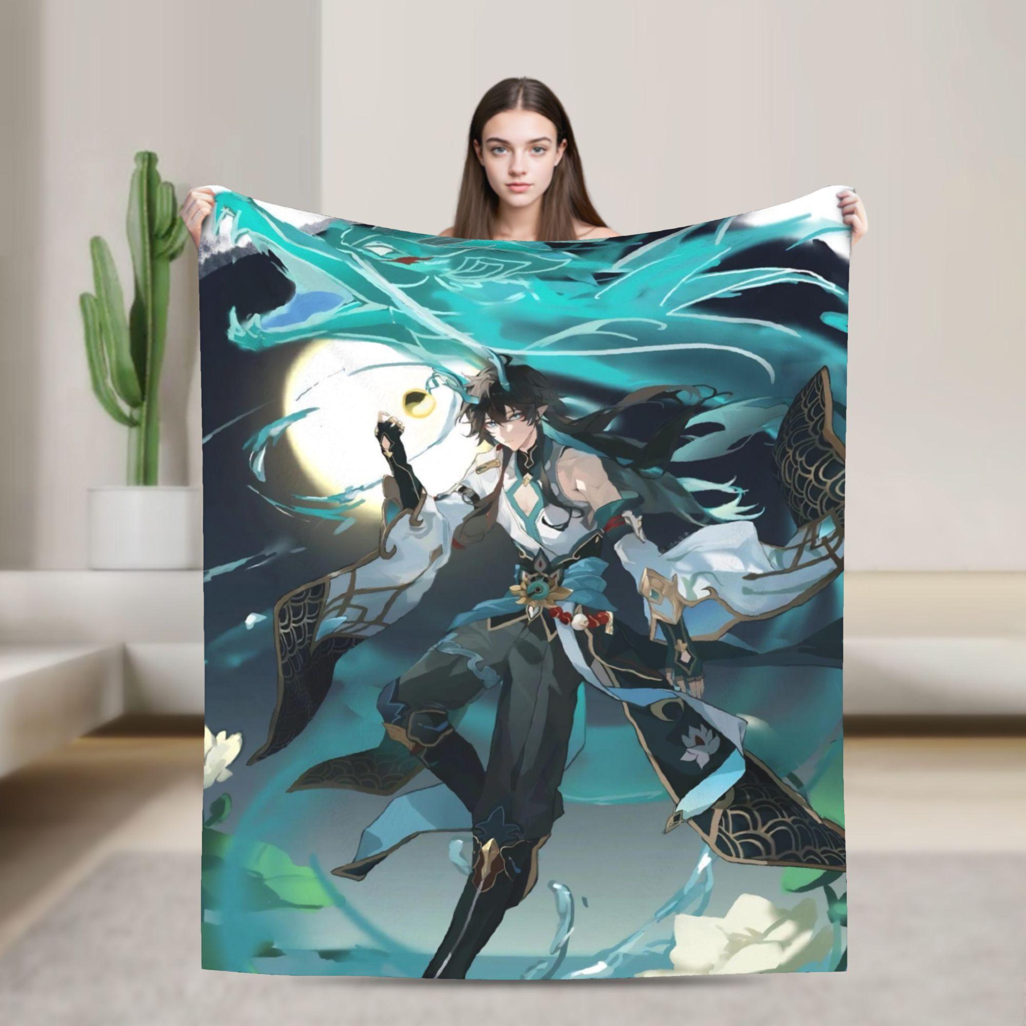 

Honkai Star Rail Dan Heng Blanket Flannel Game Cartoon Warm Throw Blankets for Bedspreads Quilt Breathable 75x90cm