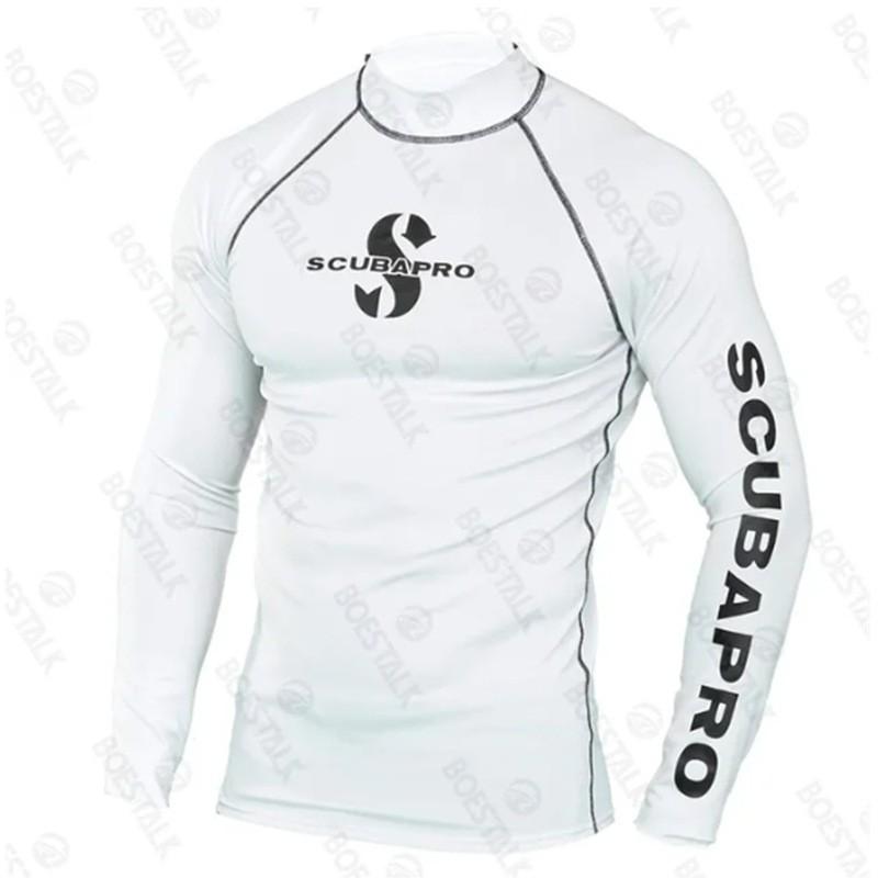 Rash Guard Manica Lunga Protezione UV per Surf, Immersioni, Nuoto, Sport Acquatici, Costume da Bagno Solare