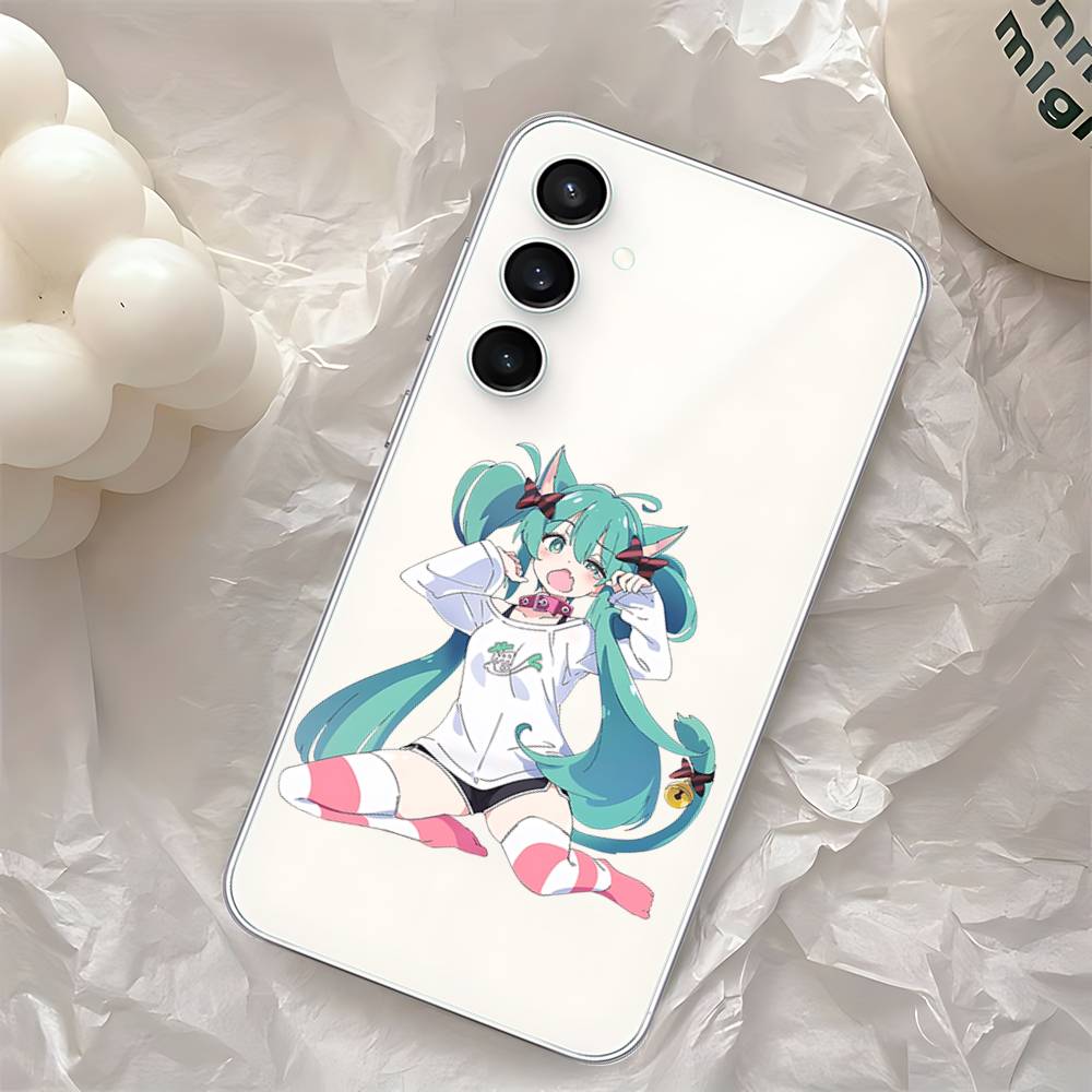Kawaii H-Hatsune Miku-S Phone Case For Samsung Galaxy S25 S24 S23 S22 S21 FE Ultra Plus A32 A53 A13 A31 Soft Cover