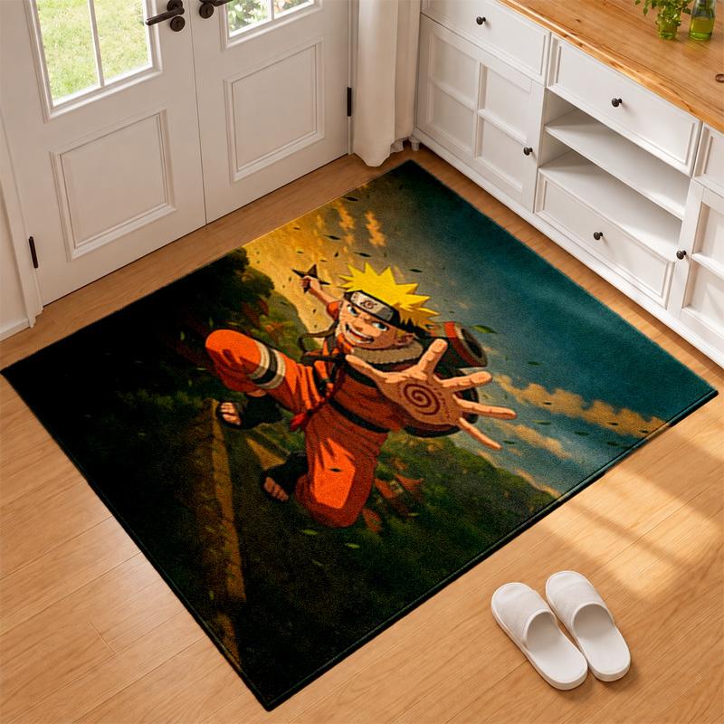 Naruto Carpet Door Mat for Living Room or Bedroom Protective Mat Under Chair Office Decoration Christmas Gift Birthday Present
