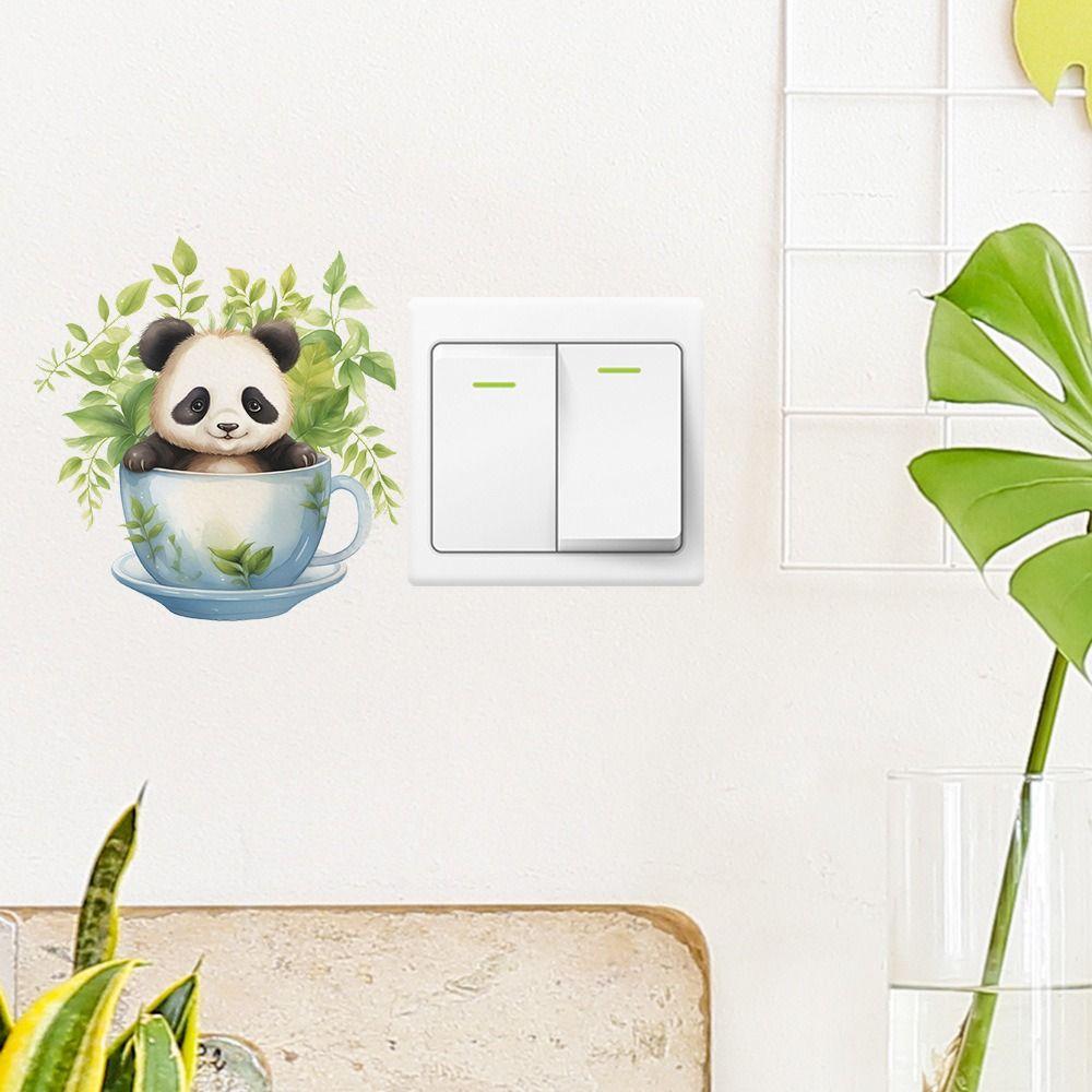 

Self-Adhesive Panda Switch Sticker Removable Animal Wall Mural Home Decor