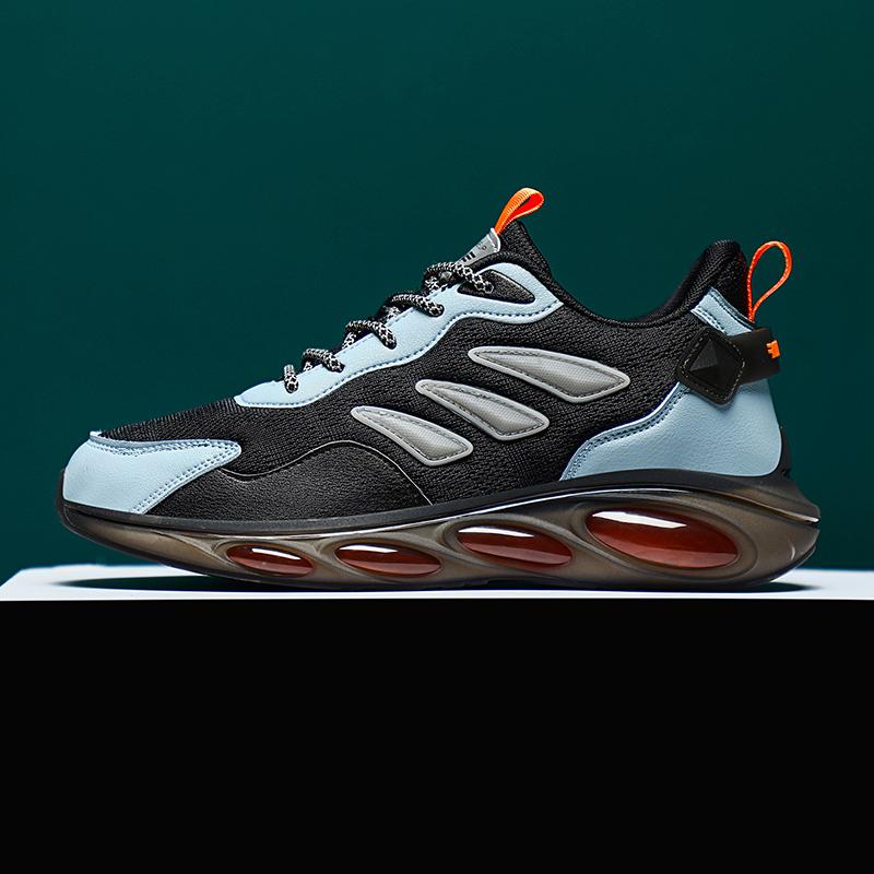 Мужские сетчатые дышащие повседневные кроссовки Мужская обувь 39 оранжевый/чёрный