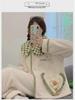 Women's Cute Rose Print Flannel Pajamas with Doll Collar – Cozy, Thick, and Warm for Autumn and Winter