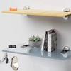 2Pcs Adjustable Metal Glass Clamps Wood/Glass Shelf Brackets Wall Mount Floating Clip Anti-Slip Support Shelves Partition Clamp