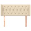 vidaXL Kopfteil mit Ohren Creme 93x16x78/88 cm Stoff