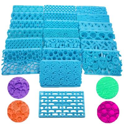 Folk Art Flower & Bark Embossing Mold for Cake & Cookie Fondant