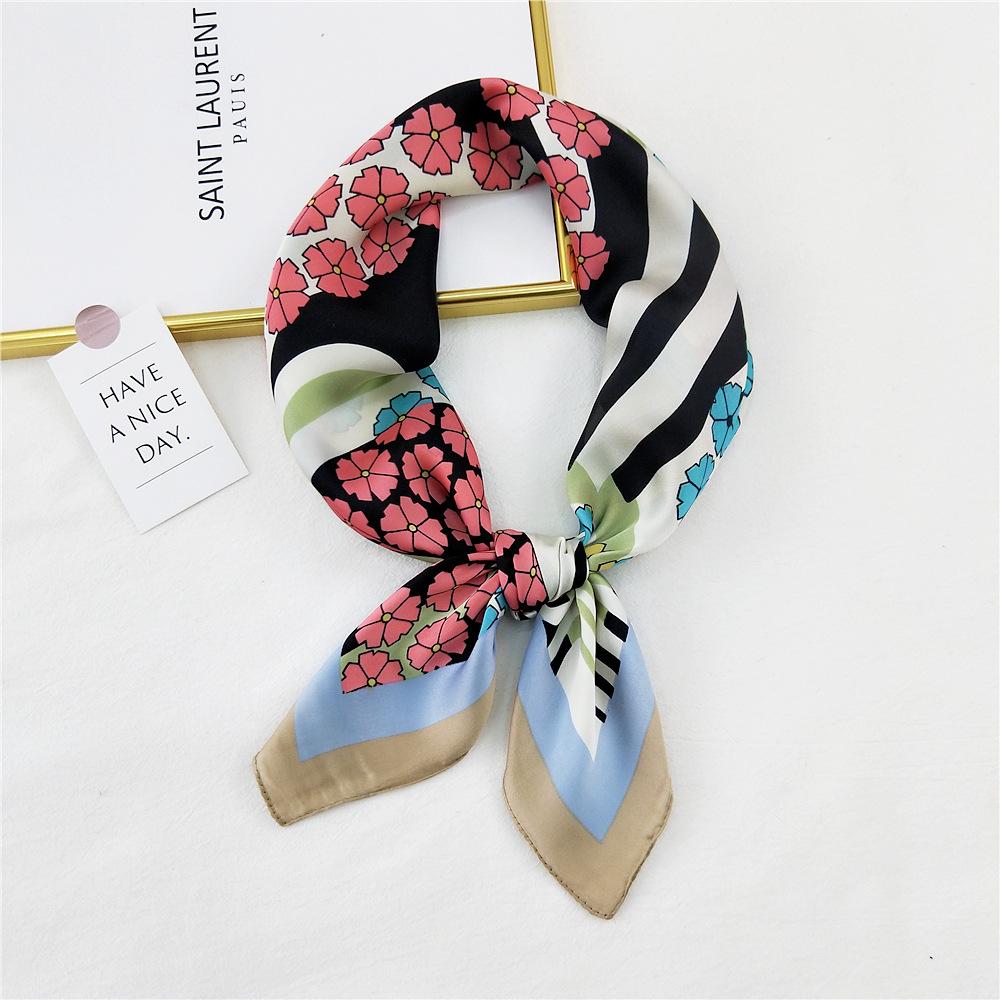 Fashion Decoration Scarf Hairband Tie Hair 70 Small Square Scarf Silk Scarf Women'S Spring And Autumn Versatile Small Scarf Professional Scarf