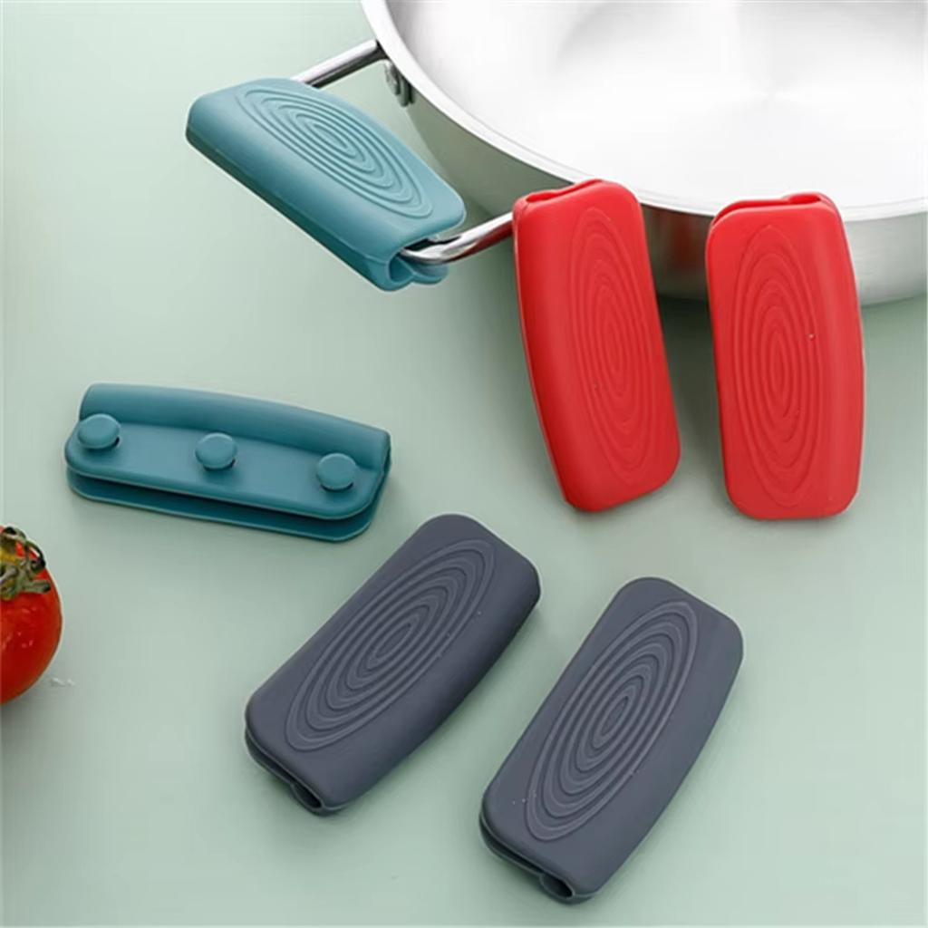 Heat Resistant Silicone Pot Handle Covers -Hot Pot Ear Grips for Kitchen