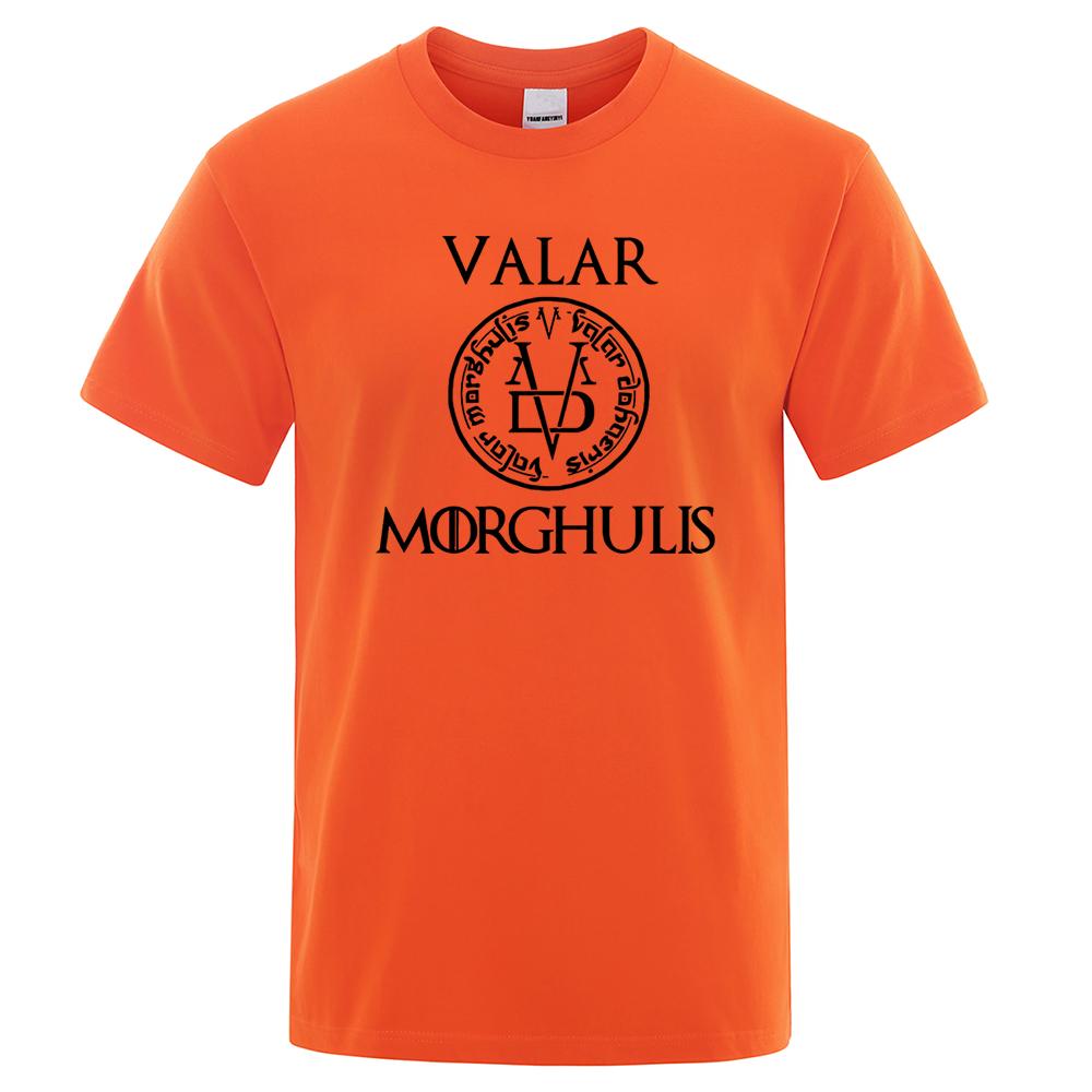 Summer Men's T-Shirt A Song of Ice and Fire T Shirt Valar Morghulis Printed Shirts Men Casual Tee Tops Plus Size Streetwear