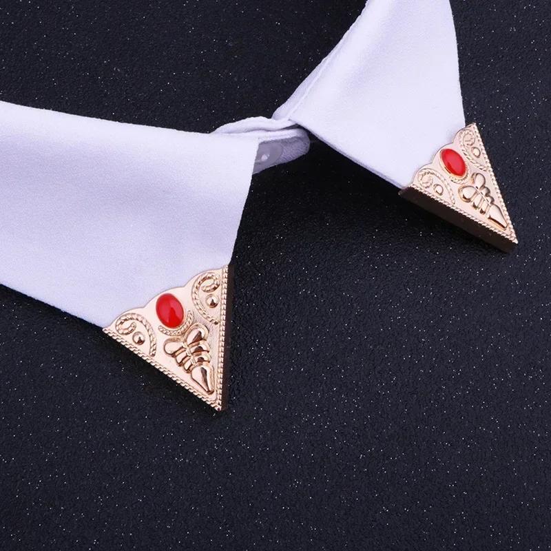 I-Remiel Vintage Driehoek Kroon Kraagspeld voor Mannen Vrouwen - Uitgesneden Broche Embleem Sieraden voor Shirt Pak Accessoires
