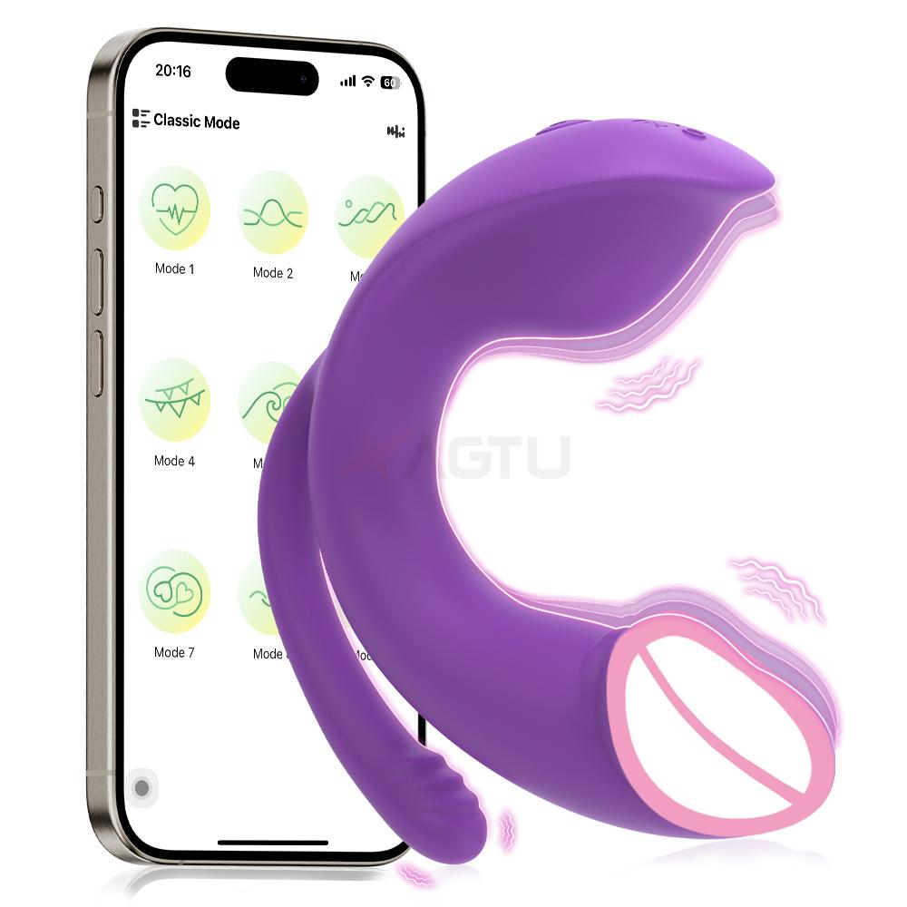 2 In 1 Powerful Vibrator Masturbation Tools for Women Vagina Anal Clitoris Stimulator Dildo Vibrator Adult Erotica Products