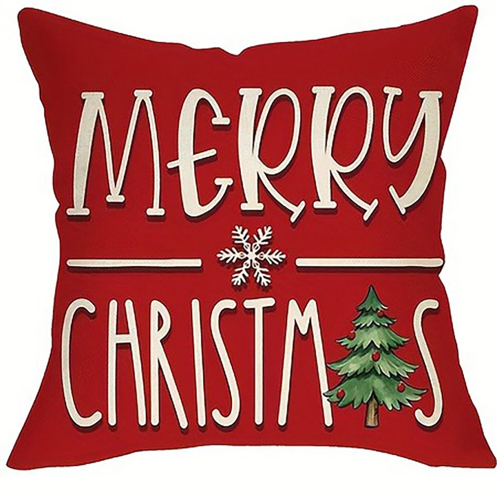 Christmas Pillowcases: Let it Snow, Merry Christmas, and Festive Designs Sofa bed cushion cover, New Year home decoration