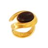 Sophisticated C Shaped Earrings Rings with Tigers Eye Stone to Elevating Your Look Styles at Any Evening Event