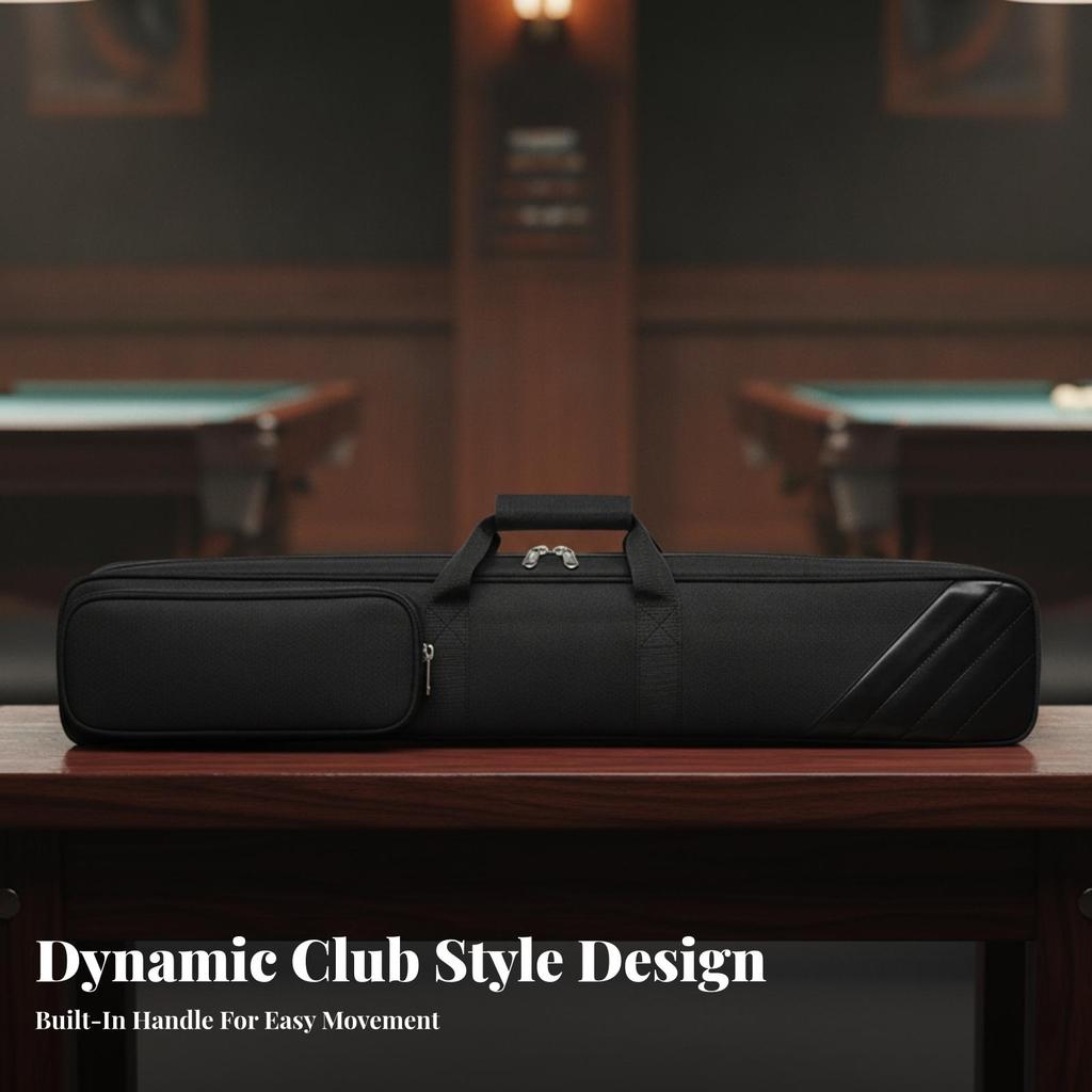 Billiard Cue Case Soft with Pocket Sturdy for Travel, Practice Sessions