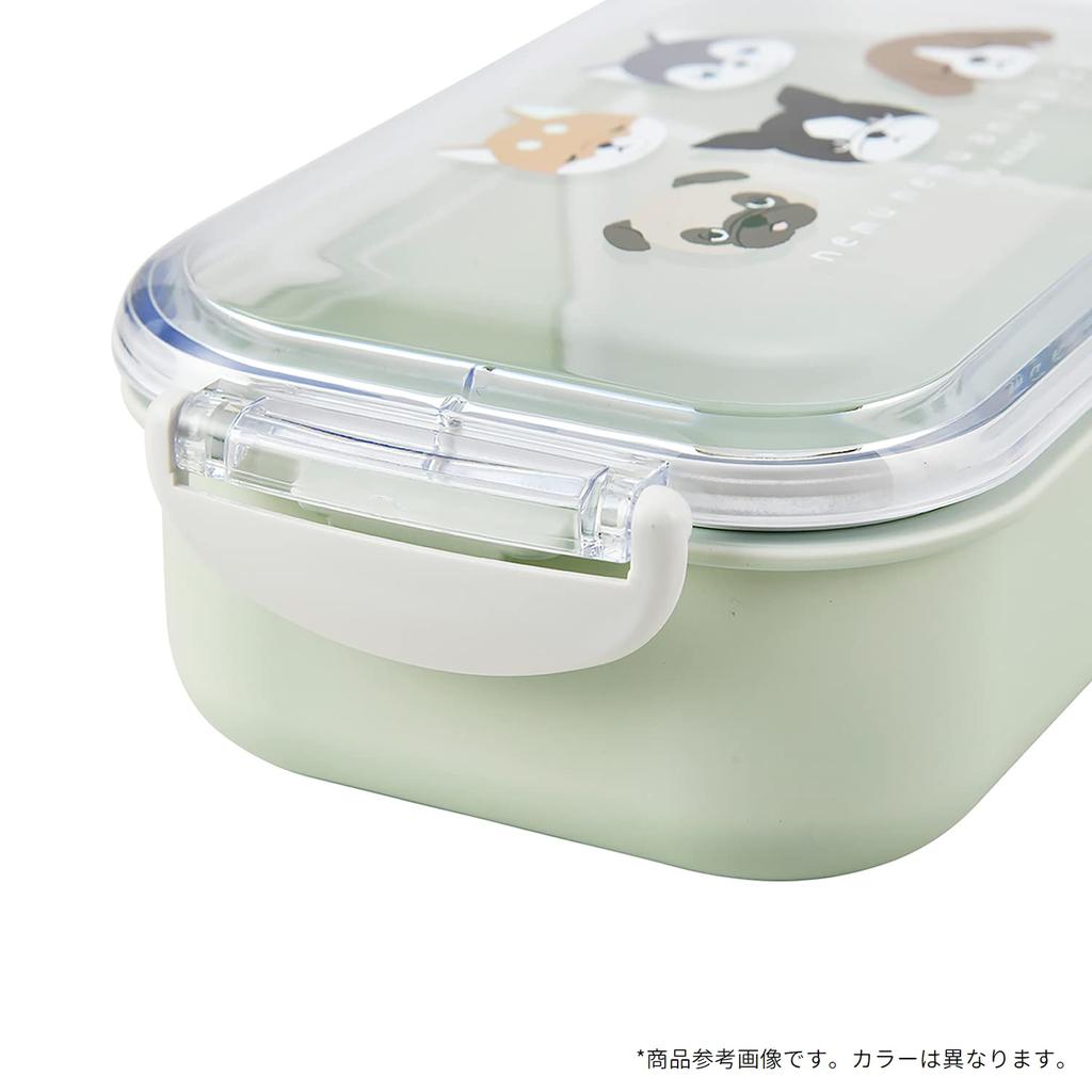 LIV HEART Lunch Sleepy Animals CAT Dishwasher Made in Box, (Total Length Approx. 17.5cm), Safe, Japan, 18111-02