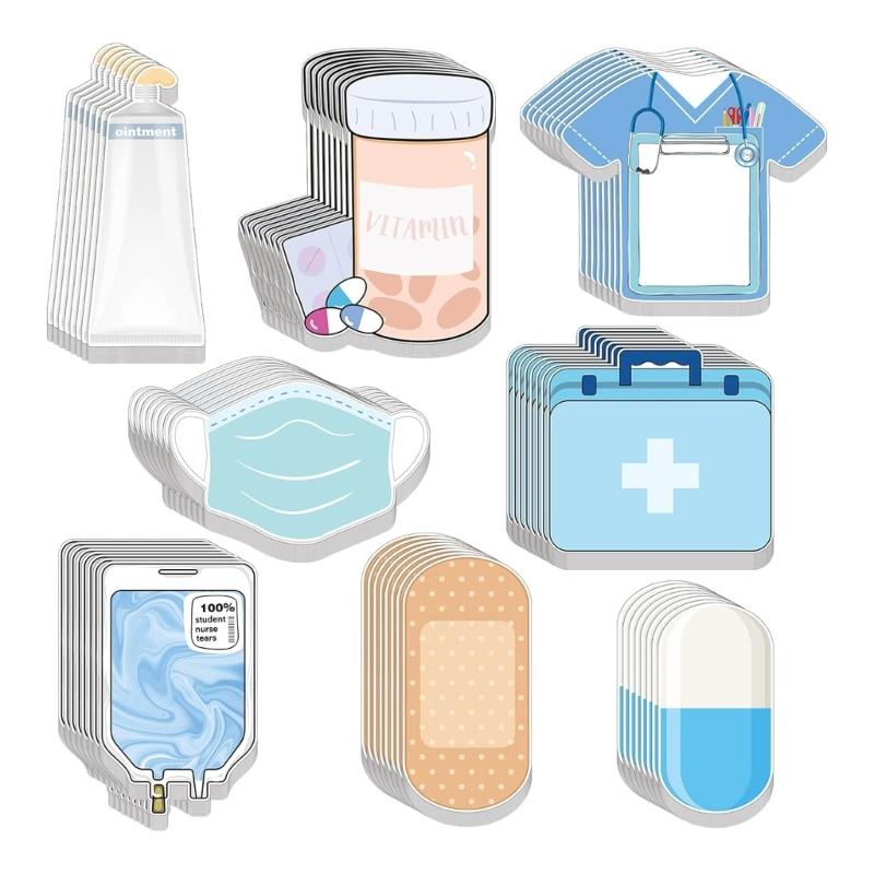 

Novelty Healthcare Note Paper Self Adheive Note Paper Small Notepads 30Sheets/Pad for Student Teacher Writing Noting 1