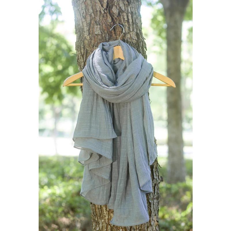 Autumn and Winter Cotton Solid Scarfs For Ladies 150*190 Cotton Hijab Scarf