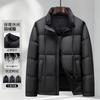 Mens Winter Down Jacket Stand Collar Zipper Lightweight Warm Casual Outerwear 90% White Duck